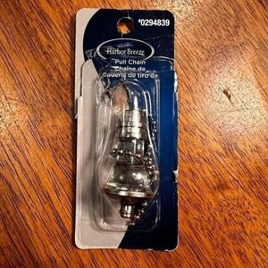 Harbor Breeze Pull Chain Unisex OS Clear New Glass Bell Polished Nickel 40405